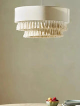 SabiGlow – Boho Wabi Sabi Stoff-Hängelampe