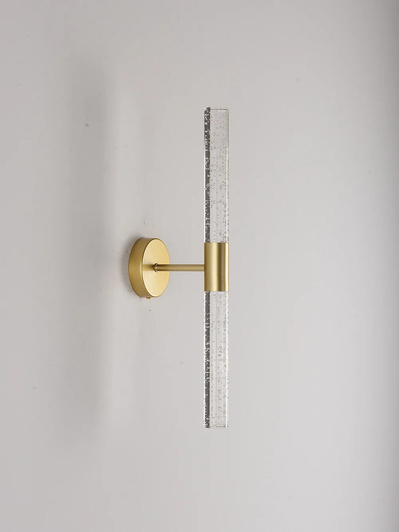 LumiGlas – Luxuriöse LED-Wandleuchte mit Kristall-Bubble-Stab