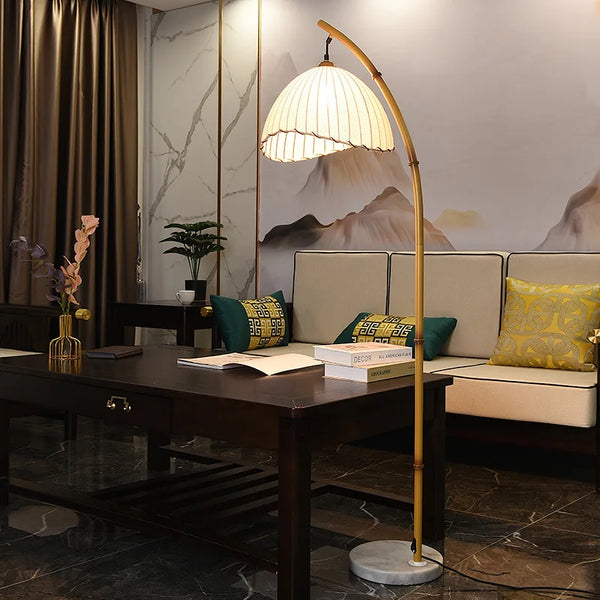 ZenGlow Wabi-Sabi LED Stehlampe – Nordisches & Japanisches Design für eine Ruhige Atmosphäre