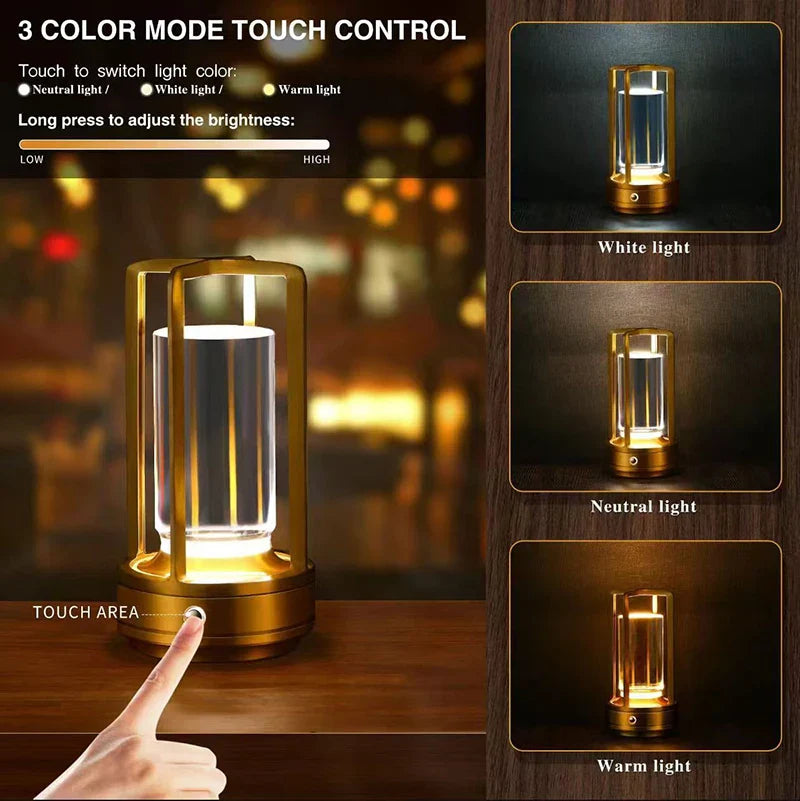 LumiCrystal Touch LED Kristall Tischlampe