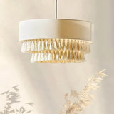 SabiGlow – Boho Wabi Sabi Stoff-Hängelampe