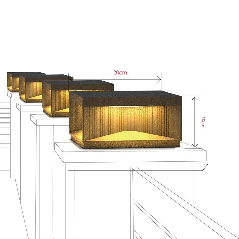 LuxoBox LED Garten-Pfeilerleuchte
