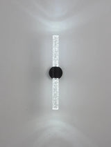 LumiGlas – Luxuriöse LED-Wandleuchte mit Kristall-Bubble-Stab