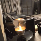 AuroraGlow – Nordische Designer LED Tischlampe aus Glas