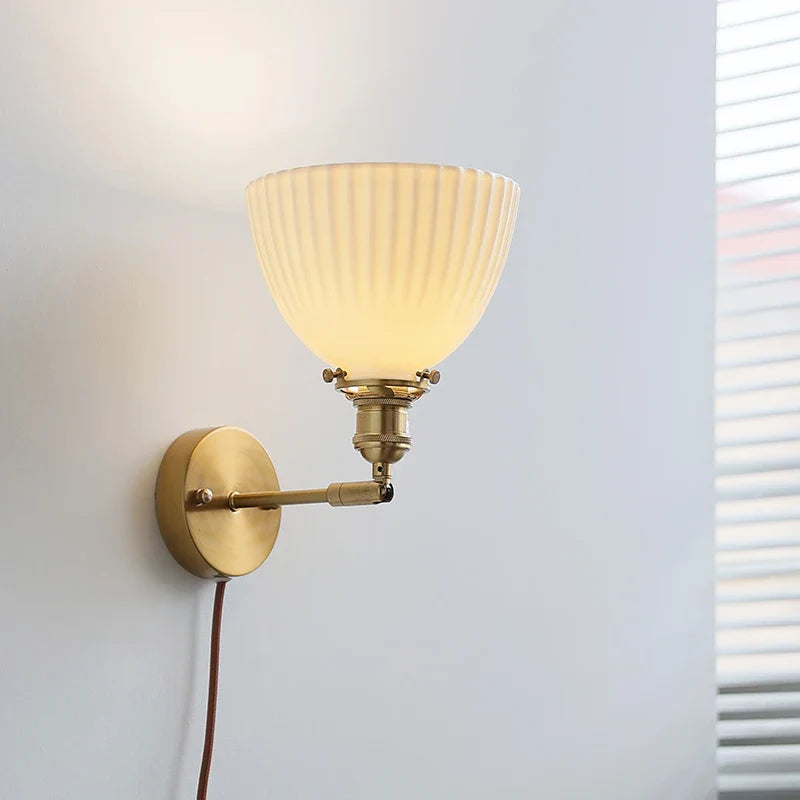 Kyotaro Wandleuchte – Japanische Keramik-Wandlampe mit LED-Kompatibilität