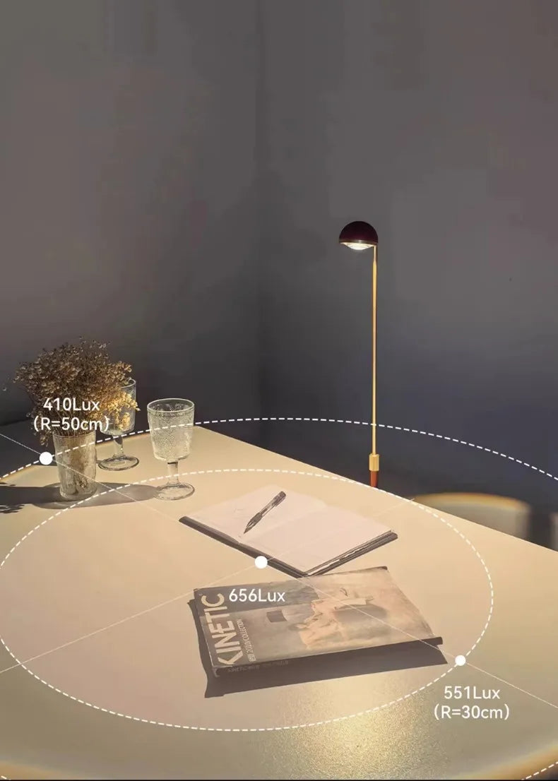 ScandiGlow Rote Skandinavische Stehlampe