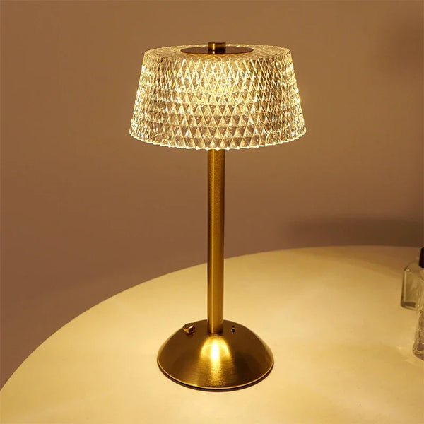 LumaGlow Touch – Wiederaufladbare Glas-LED-Nachtlampe