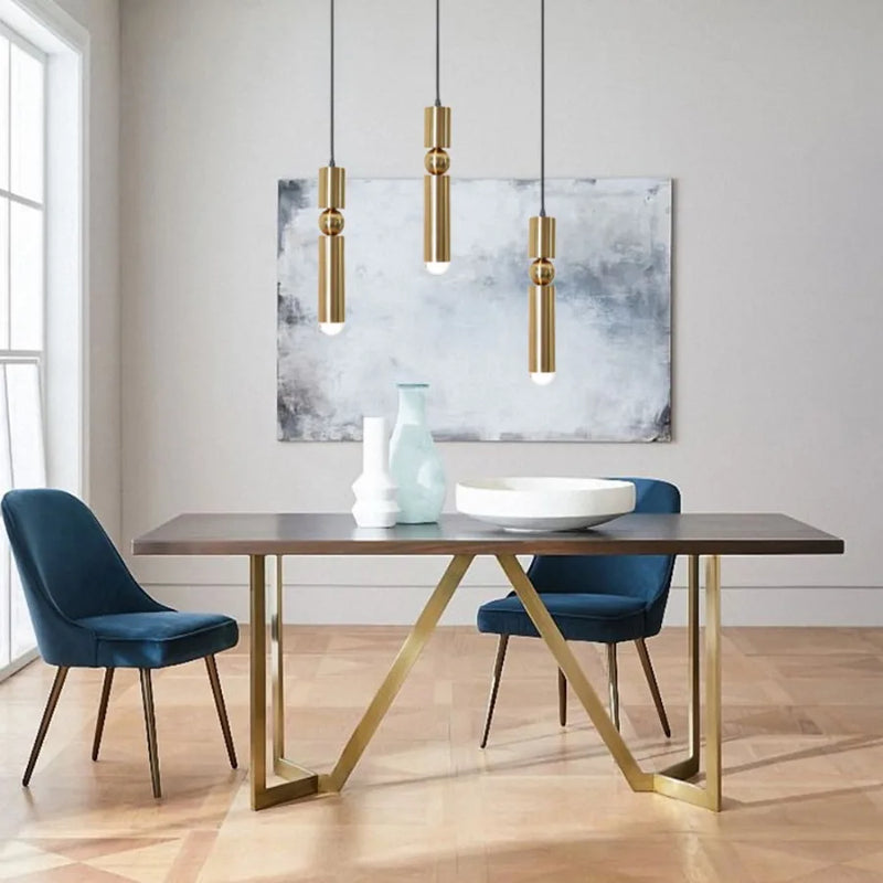 Luxe Aurea Goldene Pendelleuchte – Minimalistische LED-Deckenlampe