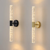 LumiGlas – Luxuriöse LED-Wandleuchte mit Kristall-Bubble-Stab