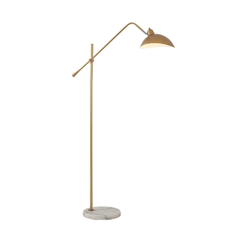 Nordic Gold Luxe Stehlampe – Minimalistisches Design mit Marmorfuß