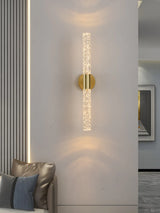 LumiGlas – Luxuriöse LED-Wandleuchte mit Kristall-Bubble-Stab