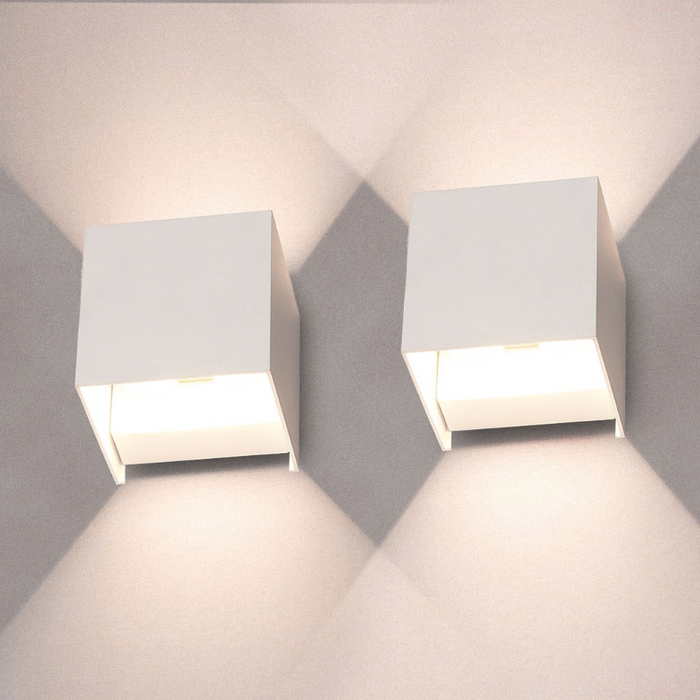 Würfellichter | LED-Wandlampen | 2 Stück
