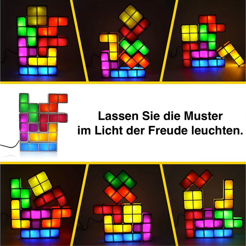 PixelGlow DIY Retro Game Lamp – Unieke Nachtlamp met Tetris Design