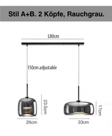 LumiGlow – Elegante Pendelleuchte aus Glasstein mit LED