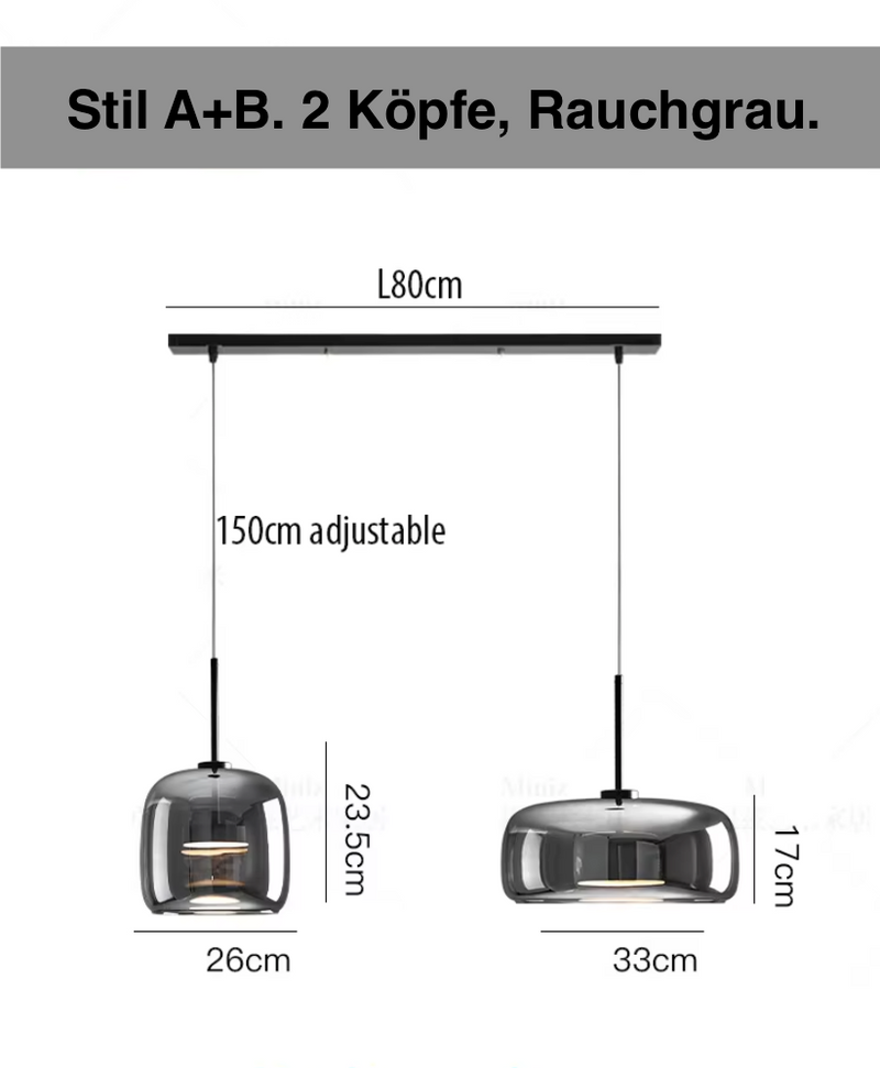 LumiGlow – Elegante Pendelleuchte aus Glasstein mit LED