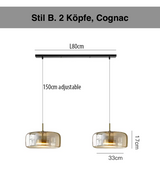 LumiGlow – Elegante Pendelleuchte aus Glasstein mit LED