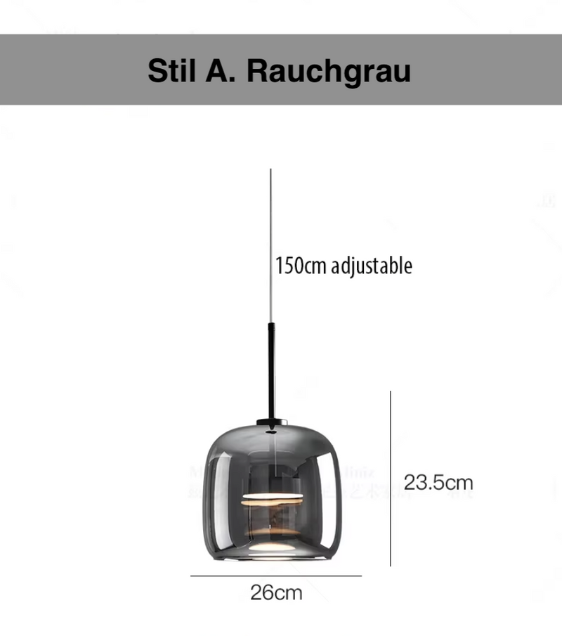 LumiGlow – Elegante Pendelleuchte aus Glasstein mit LED