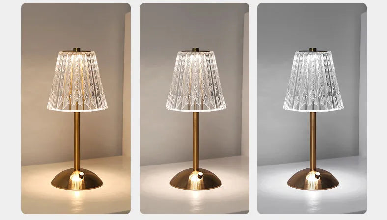 Aurora CrystalTouch – Klassische Kristall-LED-Tischlampe mit Touchbedienung