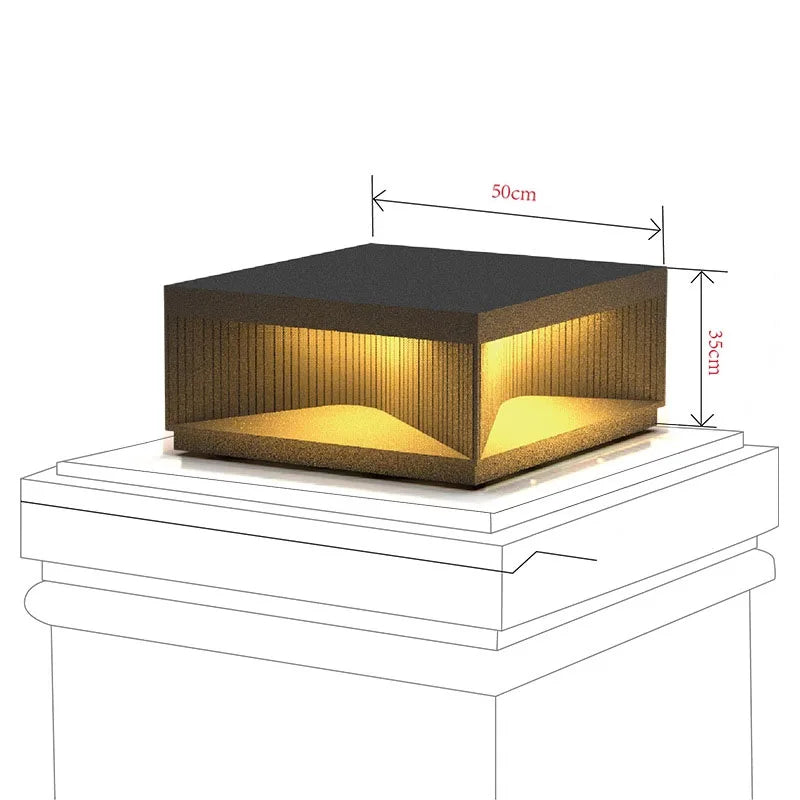 LuxoBox LED Garten-Pfeilerleuchte