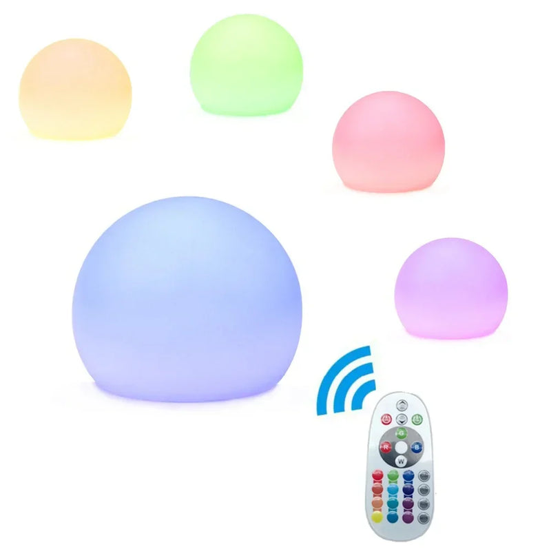 LumiGlow LED Gartenkugel – 16 Farben, Fernbedienung & Wiederaufladbar