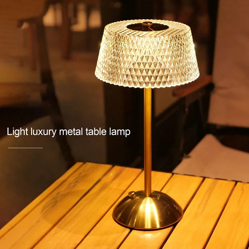 LumaGlow Touch – Wiederaufladbare Glas-LED-Nachtlampe