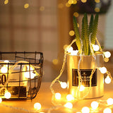 LumiGlobe 10M Kleine Kugel-Lichterkette – USB/Batterie