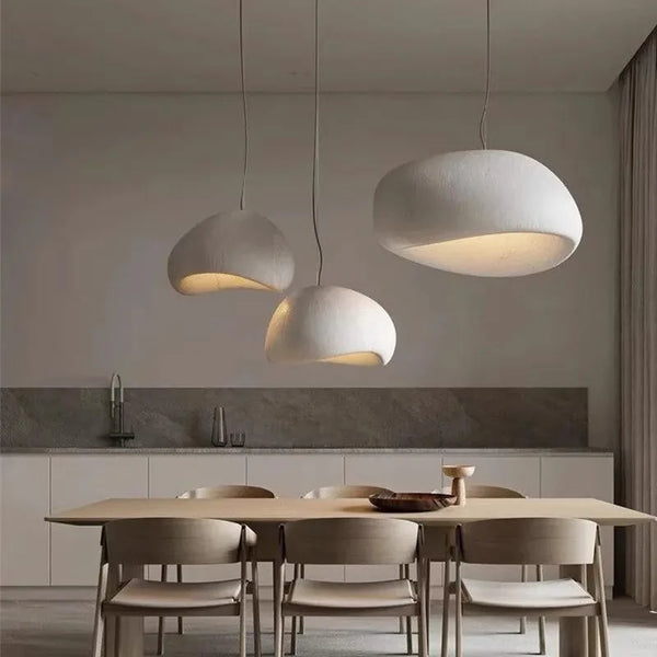 WabiGlow – Moderne LED Pendelleuchte im Wabi-Sabi-Stil für Wohnzimmer, Schlafzimmer & Esszimmer