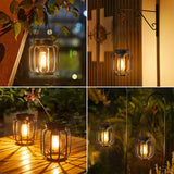 Ortiny Solar LED Gartenlaterne – Warmweißes Licht mit Sensor & Hängedekor