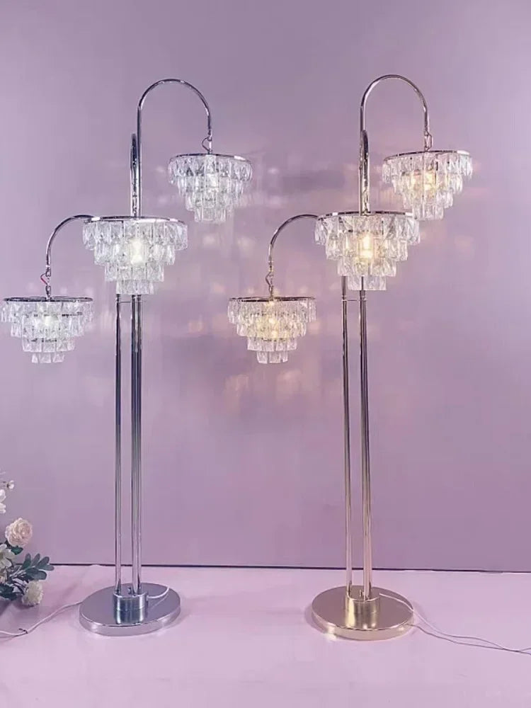 LumiÉclat Kristall-Blumenvase & LED-Kerzenleuchter – Edle Tischdeko für Hochzeit, Party & Zuhause