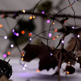 GLOWSPELL – Halloween LED Lichterkette 100/200 LEDs mit Schwarzem Kabel
