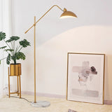 Nordic Gold Luxe Stehlampe – Minimalistisches Design mit Marmorfuß