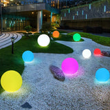 LumiGlow LED Gartenkugel – 16 Farben, Fernbedienung & Wiederaufladbar