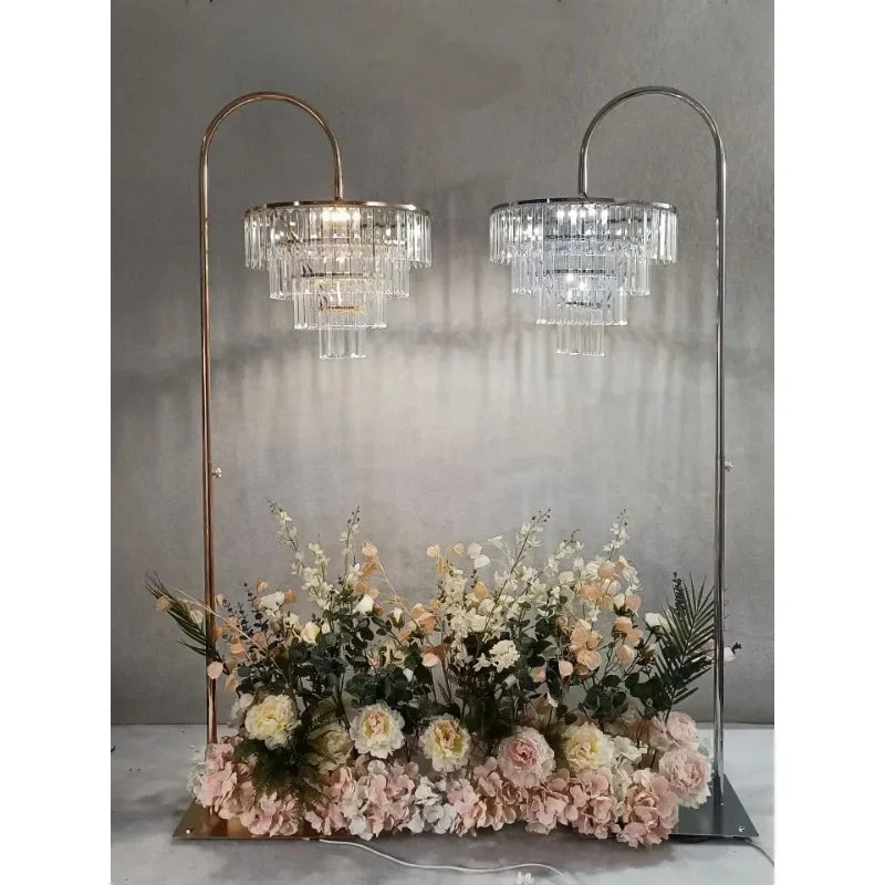 LumiÉclat Kristall-Blumenvase & LED-Kerzenleuchter – Edle Tischdeko für Hochzeit, Party & Zuhause