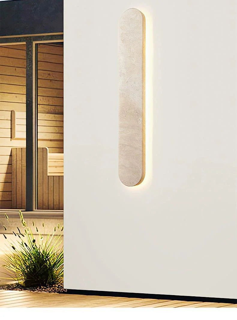StoneGlow Recta – Moderne Wandleuchte aus Naturstein