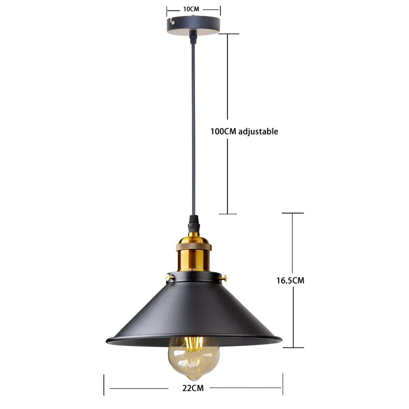 IronGlow Vintage LED Pendelleuchte – Retro Loftlampe für Küche & Esszimmer