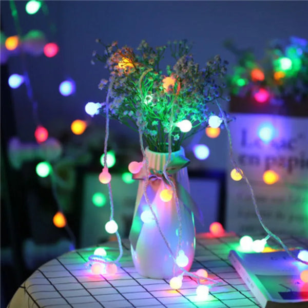 LumiGlobe 10M Kleine Kugel-Lichterkette – USB/Batterie