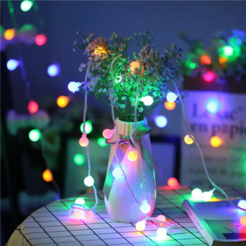 LumiGlobe 10M Kleine Kugel-Lichterkette – USB/Batterie