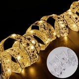 LumiRibbon Goldene Weihnachtsband LED Lichterkette – 2M/5M/10M