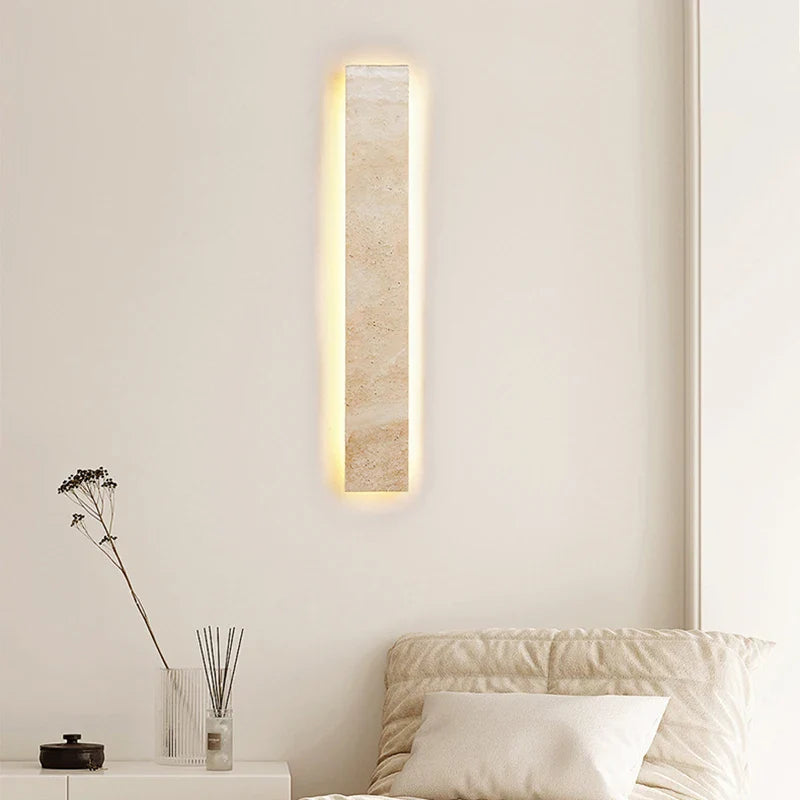 StoneGlow Recta – Moderne Wandleuchte aus Naturstein
