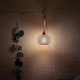 NaturLume Bambus Wandlaterne – Handgeflochtene Wandleuchte aus Rattan mit E27 Sockel