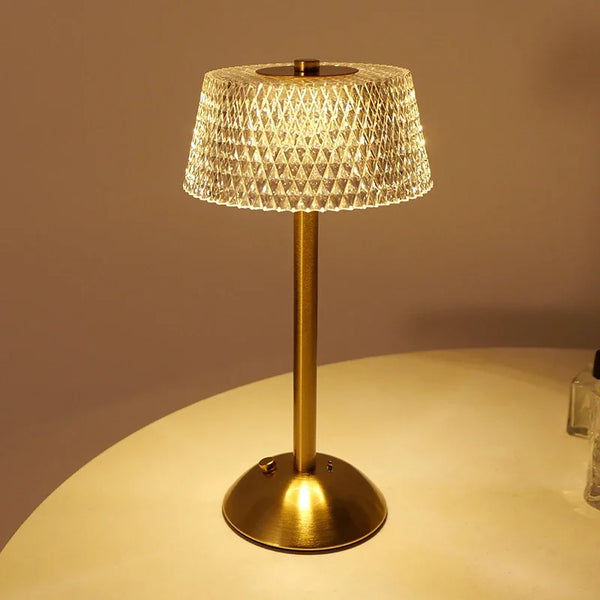 LumaGlow Touch – Wiederaufladbare Glas-LED-Nachtlampe
