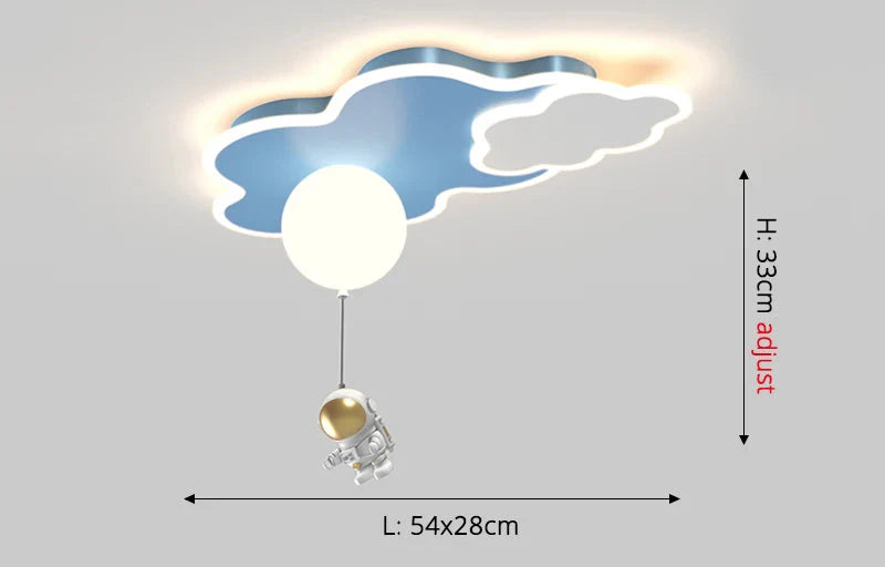 CosmoGlow LED Astronauten Wolken-Deckenleuchte
