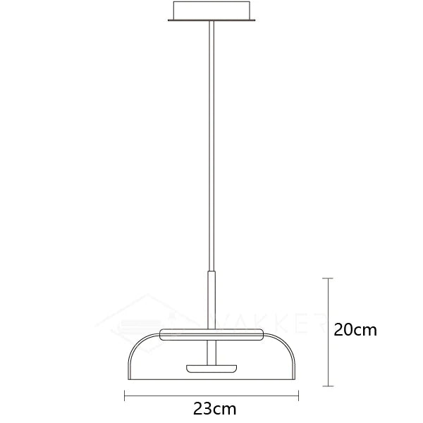 Moderne Solara-Pendelleuchte aus Glas