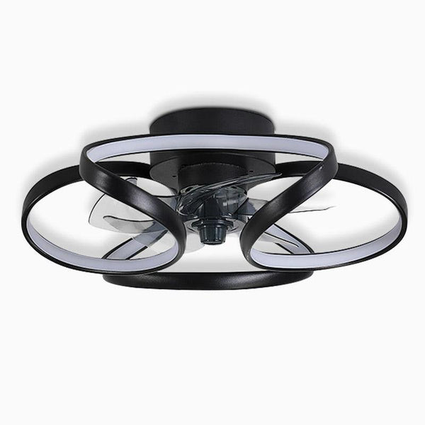 Moderner LED-Deckenventilator „Flower“ mit Fernbedienung und Deckenleuchte