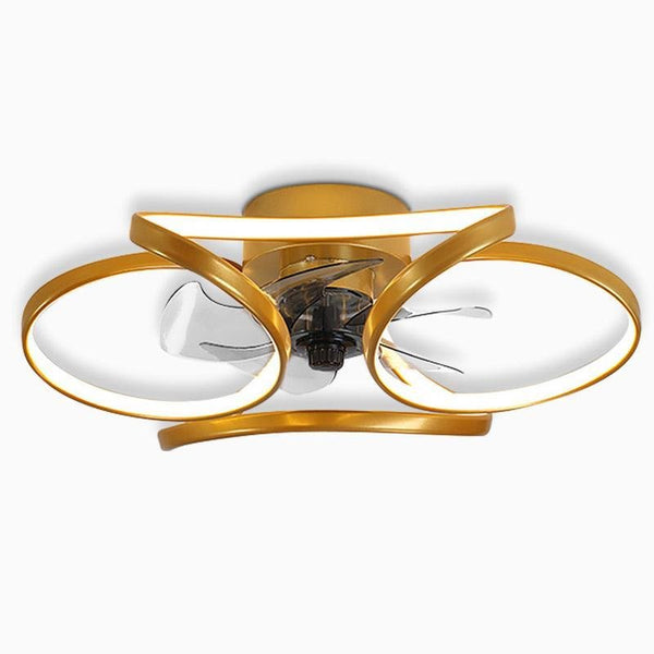 Moderner LED-Deckenventilator „Flower“ mit Fernbedienung und Deckenleuchte