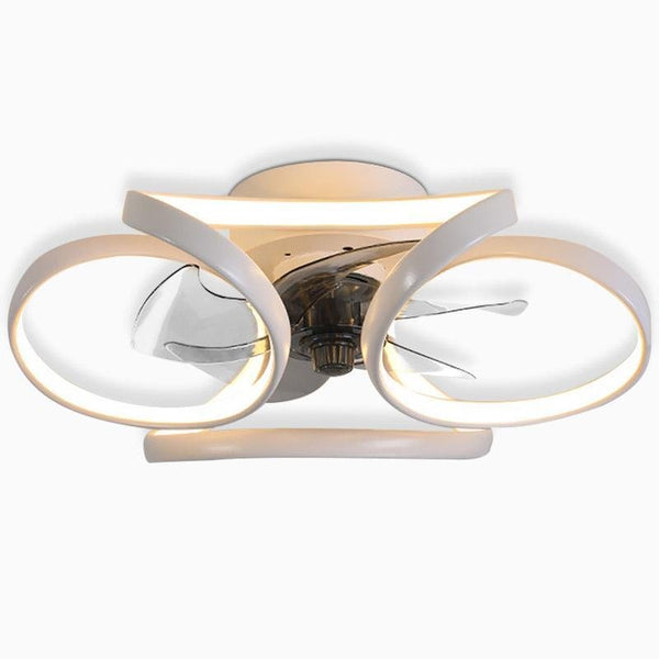 Moderner LED-Deckenventilator „Flower“ mit Fernbedienung und Deckenleuchte