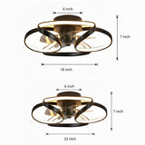 Moderner LED-Deckenventilator „Flower“ mit Fernbedienung und Deckenleuchte