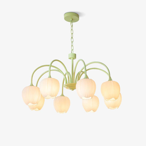 Tulpen-Matcha-Kronleuchter