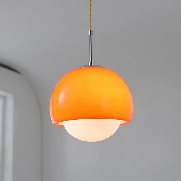 Bauhaus-Hängelampe aus Glas