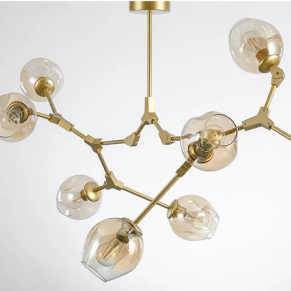 Sputnik-Kronleuchter aus Bifurkationsblasenglas